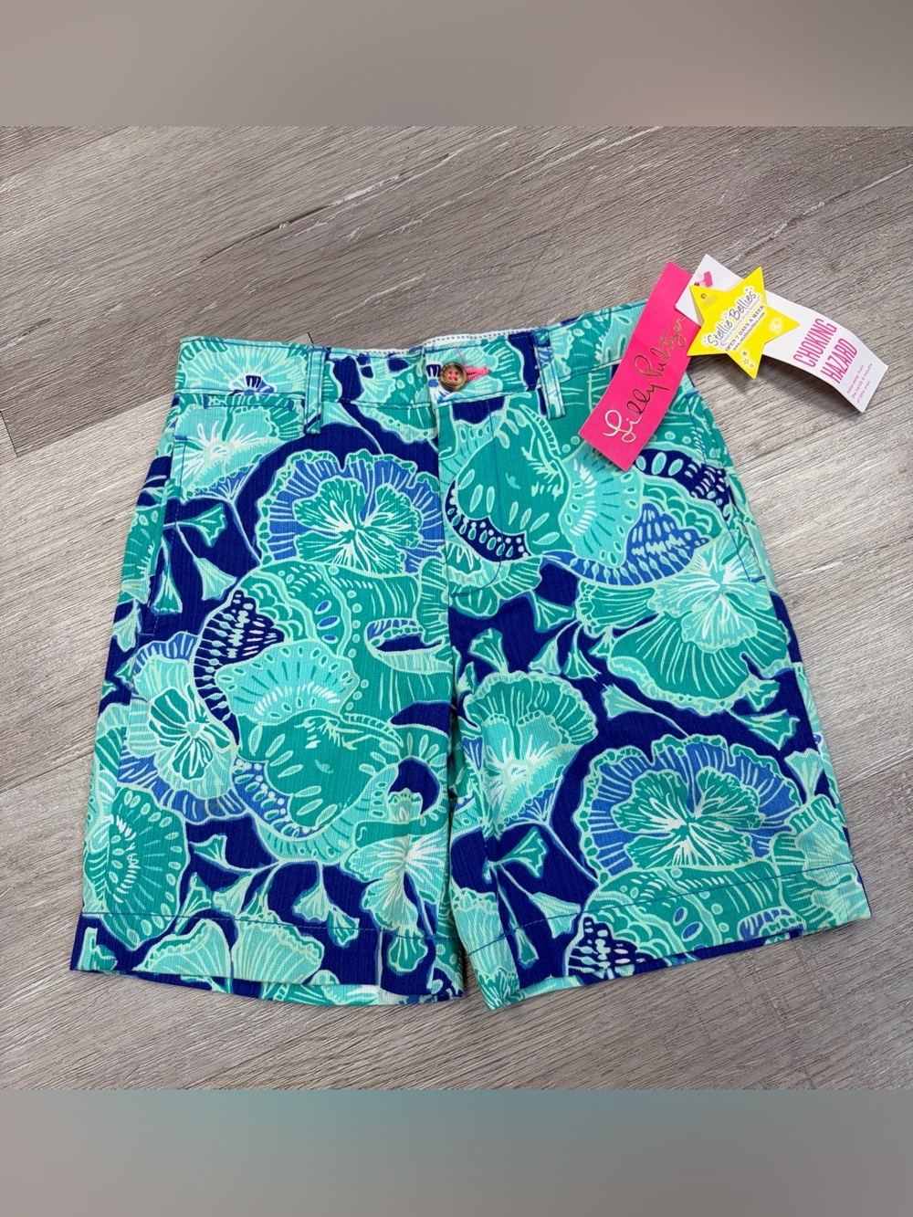 Lilly Pulitzer Teal & Navy Shorts- Boys